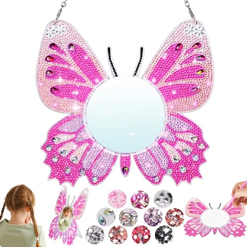 Diamond Painting Kinder,Geschenke für Mädchen,Bastelset Kinder ab 6 Jahre,Spiegel Diamond Painting Bastelset Kinder für 6-7-8-9-10-11-12 Jahre,Weihnachten Kindertag Geburtstagsgeschenk für Mädchen von Johiux