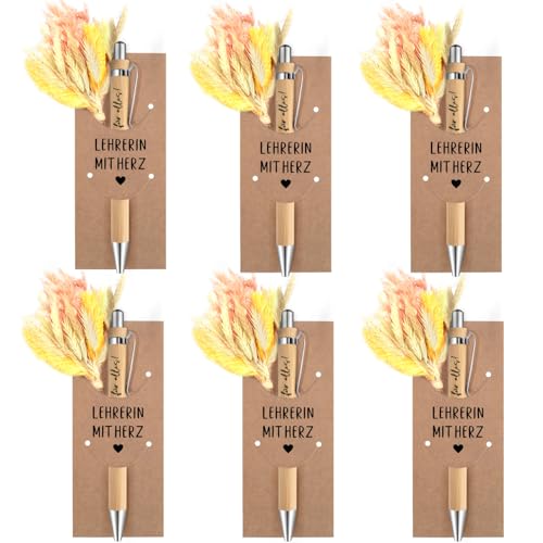 Johiux 6 Set Erzieherin Geschenk Kugelschreiber Mit Gravur Und Trockenblumenstrau,Stifthalter,Abschiedsgeschenk Für Erzieherin Mit Herz,Lehrerin Geschenk, Geschenke Für Erzieher in Kita Johiux 6 Set Erzieherin Geschenk Kugelschreiber Mit Gravur Und Trockenblumenstrau,Stifthalter,Abschiedsgeschenk Für Erzieherin Mit Herz,Lehrerin Geschenk, Geschenke Für Erzieher in Kita von Johiux
