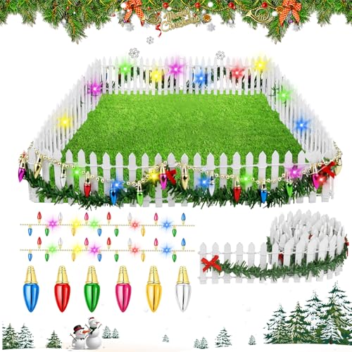 Wichtel Zubehör Weihnachten Miniatur Zaun Holzzaun,Wichtelhaus Miniatur Weihnachtsdeko Puppenhaus Beleuchtung Mini Gartenzaun,Miniatur Puppenhaus Weihnachtszaun Mit Lichtern Wichtel Zubehör Weihnachten Miniatur Zaun Holzzaun,Wichtelhaus Miniatur Weihnachtsdeko Puppenhaus Beleuchtung Mini Gartenzaun,Miniatur Puppenhaus Weihnachtszaun Mit Lichtern von Johiux