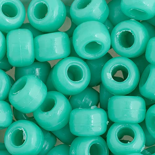 John Bead 9 mm Kunststoff-Krähenperlen, blickdicht, helltürkis, Pony-Perlen für selbstgemachte Schmuckherstellung, Armbänder, Halsketten, lose Bastelperlen, Zubehör, 1000 Stück John Bead 9 mm Kunststoff-Krähenperlen, blickdicht, helltürkis, Pony-Perlen für selbstgemachte Schmuckherstellung, Armbänder, Halsketten, lose Bastelperlen, Zubehör, 1000 Stück von John Bead