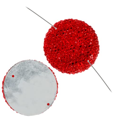 John Bead Glitzersteine zum Aufnähen aus Kunstharz, rund, 30 mm, rot, für Kleidung, Schmuck, Kostüme, Masken und Bastelarbeiten, 50 Stück John Bead Glitzersteine zum Aufnähen aus Kunstharz, rund, 30 mm, rot, für Kleidung, Schmuck, Kostüme, Masken und Bastelarbeiten, 50 Stück von John Bead