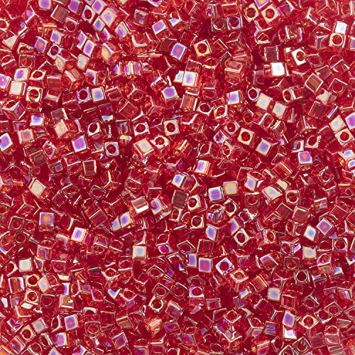 John Bead Miyuki Cube Beads 1.8mm Trans Ruby AB John Bead Miyuki Cube Beads 1.8mm Trans Ruby AB von John Bead