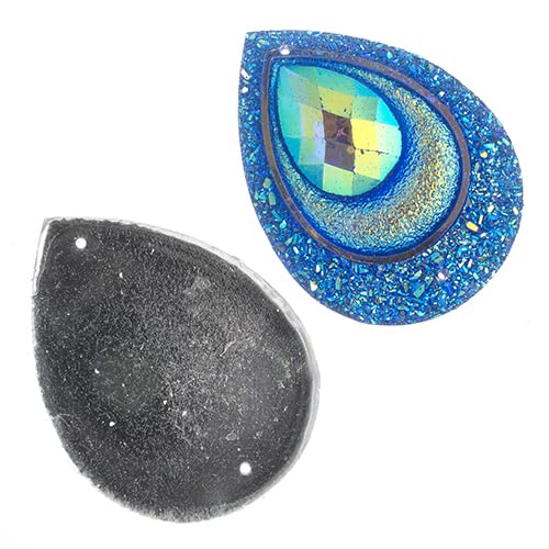 John Bead Pfauensteine aus Kunstharz, zum Aufnähen, 30 x 40 mm, für Kleidung, Schmuck, Kostüme, Masken und Bastelarbeiten, 10 Stück John Bead Pfauensteine aus Kunstharz, zum Aufnähen, 30 x 40 mm, für Kleidung, Schmuck, Kostüme, Masken und Bastelarbeiten, 10 Stück von John Bead