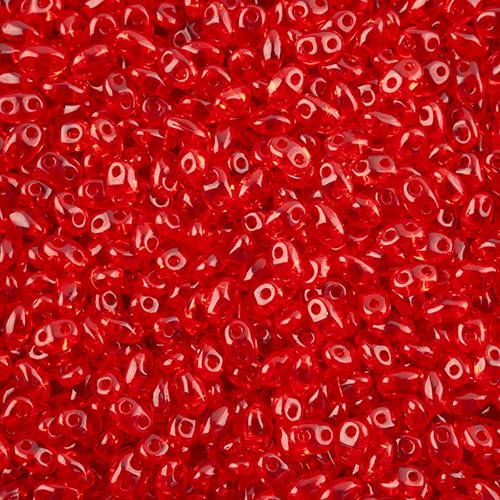 Matubo Tschechisches Miniduo 2-Loch, 50 g, Rubin Matubo Tschechisches Miniduo 2-Loch, 50 g, Rubin von John Bead