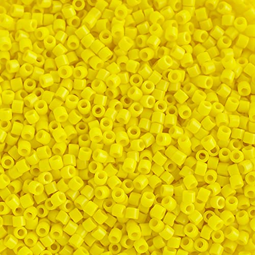Miyuki Delica DB0721 Japanische Rocailles, 10/0 RD, 5,2 g, Gelb deckend, D721 von John Bead