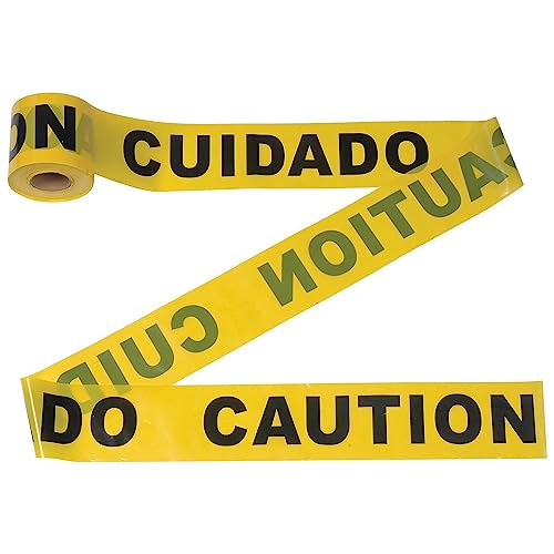 Johnson Level & Tool 3321 Standard Caution/Cuidado-Klebeband, 7,6 cm x 7,6 m, Gelb, 1 Rolle von Johnson