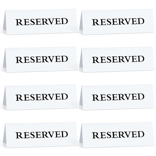 Reserviert Tischschild Acryl Reserviert Tischkarten Gastreservierung Tisch-Sitzschild für Restaurant Hochzeit Sitzreservierung 8 Stück Weiß von Johotone