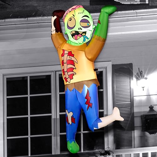 Joiedomi 5 Fuß großer aufblasbarer Halloween-Zombie-Kletterdekor mit eingebauten LEDs, aufblasbarer Halloween-Zombie mit rotem LED-Gehirn für Halloween-Dekoration für draußen, Hof, Garten, Rasen Joiedomi 5 Fuß großer aufblasbarer Halloween-Zombie-Kletterdekor mit eingebauten LEDs, aufblasbarer Halloween-Zombie mit rotem LED-Gehirn für Halloween-Dekoration für draußen, Hof, Garten, Rasen von Joiedomi