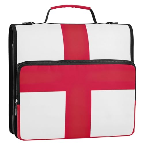 3-Ringbuch, 3,8 cm, D-Ring, England-Nationalflagge, Reißverschluss, Organizer, Ordner mit Riemen, Mittelschultasche, individuelle Multi-Taschen, große Portfolio-Mappe 3-Ringbuch, 3,8 cm, D-Ring, England-Nationalflagge, Reißverschluss, Organizer, Ordner mit Riemen, Mittelschultasche, individuelle Multi-Taschen, große Portfolio-Mappe von Joitme