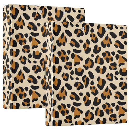 3-Ringbuch, Leopardenmuster, 3,8 cm, für 200 Blatt, modernes Klemmbrett, runder Ringbuch, 31,5 x 27 x 6 cm, 1 Packung 3-Ringbuch, Leopardenmuster, 3,8 cm, für 200 Blatt, modernes Klemmbrett, runder Ringbuch, 31,5 x 27 x 6 cm, 1 Packung von Joitme