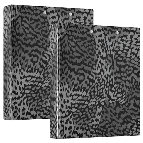 3-Ringbuch, Leopardenmuster, 3,8 cm, für 200 Blatt, niedliches Klemmbrett, rund, 31,5 x 27 x 6 cm, 2 Stück 3-Ringbuch, Leopardenmuster, 3,8 cm, für 200 Blatt, niedliches Klemmbrett, rund, 31,5 x 27 x 6 cm, 2 Stück von Joitme