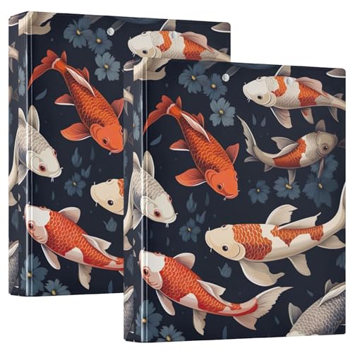 3-Ringbuch, personalisierbar, bunt, Koi-Fisch, 3,8 cm, für 200 Blatt, Portfolio-Ordner, runder Ring, strapazierfähig, 31,5 x 27 x 6 cm, 2 Stück 3-Ringbuch, personalisierbar, bunt, Koi-Fisch, 3,8 cm, für 200 Blatt, Portfolio-Ordner, runder Ring, strapazierfähig, 31,5 x 27 x 6 cm, 2 Stück von Joitme