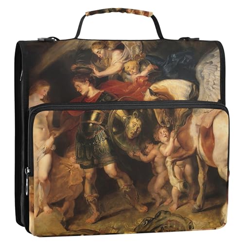 3 Ringbücher, strapazierfähig, Rubens-Drucke, Perseus, Andromeda, Reißverschluss, Ordner, Tasche mit Gurt, für Schule, langlebig, mehrere Taschen, große Portfolio-Mappe 3 Ringbücher, strapazierfähig, Rubens-Drucke, Perseus, Andromeda, Reißverschluss, Ordner, Tasche mit Gurt, für Schule, langlebig, mehrere Taschen, große Portfolio-Mappe von Joitme