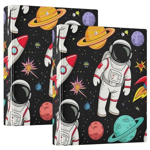 Astronauten Ordner, 3,8 cm, 3 Ringe, 200 Blatt, Designer-Klemmbrett, runder Ringbuch, Büroordner, 31,5 x 27 x 6 cm, 2 Stück Astronauten Ordner, 3,8 cm, 3 Ringe, 200 Blatt, Designer-Klemmbrett, runder Ringbuch, Büroordner, 31,5 x 27 x 6 cm, 2 Stück von Joitme