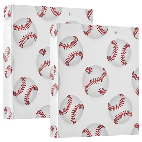 Baseball-Ordner mit 3 Ringen, 3,8 cm, für 200 Blatt, niedliche Notizbuchordner, runder Ring, robuster Ordner, 31,5 x 27 x 6 cm, 1 Stück Baseball-Ordner mit 3 Ringen, 3,8 cm, für 200 Blatt, niedliche Notizbuchordner, runder Ring, robuster Ordner, 31,5 x 27 x 6 cm, 1 Stück von Joitme