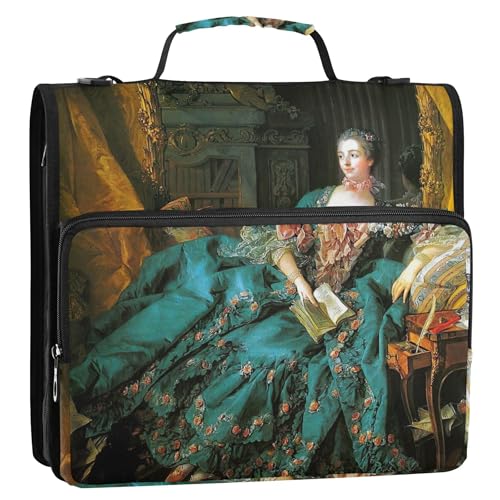 Basic 3-Ringbuch, 3,8 cm, D-Ring, Francois Boucher Madame, Hochformat, Reißverschluss, Organizer, Aufbewahrung, Portfolio-Etui mit Griff, Ordner mit Gurt, Mittelschultasche Basic 3-Ringbuch, 3,8 cm, D-Ring, Francois Boucher Madame, Hochformat, Reißverschluss, Organizer, Aufbewahrung, Portfolio-Etui mit Griff, Ordner mit Gurt, Mittelschultasche von Joitme