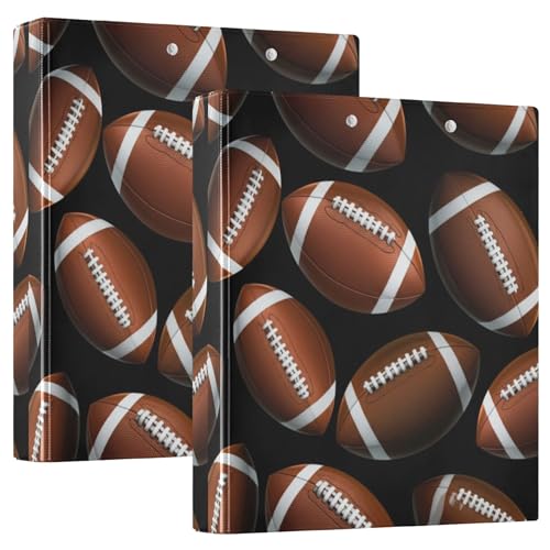 Benutzerdefinierte American Footballs Ringbuch, 3,8 cm, 3 Ringe, 200 Blatt, Portfolio-Ring, niedlicher runder Ringbuch, 31,5 x 27 x 6 cm, 2 Stück Benutzerdefinierte American Footballs Ringbuch, 3,8 cm, 3 Ringe, 200 Blatt, Portfolio-Ring, niedlicher runder Ringbuch, 31,5 x 27 x 6 cm, 2 Stück von Joitme