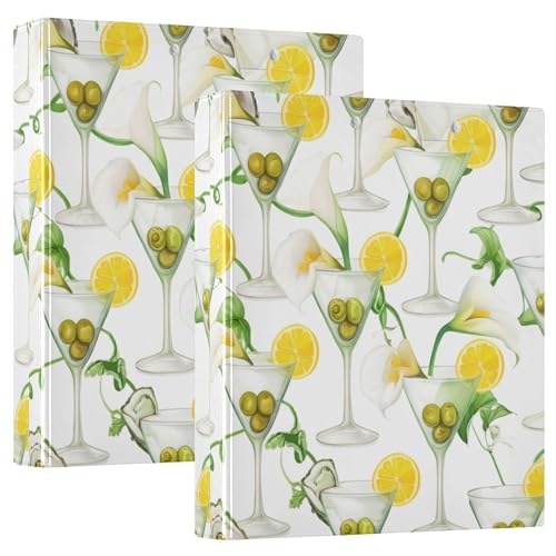 Benutzerdefinierte Blumen Martini Bloom Zitrone 3 Ringe 3 Ordner 3 Zoll Platz für 200 Blatt Gedruckte Mappen, Rundring, robuster Ordner, 31,5 x 27 x 6 cm, 1 Benutzerdefinierte Blumen Martini Bloom Zitrone 3 Ringe 3 Ordner 3 Zoll Platz für 200 Blatt Gedruckte Mappen, Rundring, robuster Ordner, 31,5 x 27 x 6 cm, 1 von Joitme