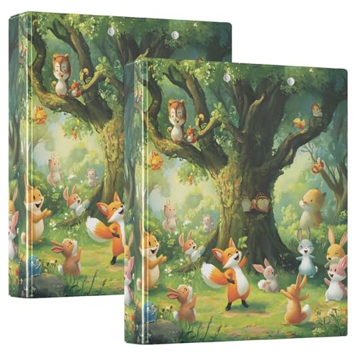 Benutzerdefinierte Cartoon-Waldtiere, 3,8 cm, 3 Ringordner, für 200 Blatt, 3-Ringordner, Druck, runder Ring, robuster Ordner, 31,5 x 27 x 6 cm, 1 Packung Benutzerdefinierte Cartoon-Waldtiere, 3,8 cm, 3 Ringordner, für 200 Blatt, 3-Ringordner, Druck, runder Ring, robuster Ordner, 31,5 x 27 x 6 cm, 1 Packung von Joitme