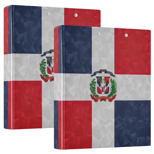 Benutzerdefinierte Dominikanische Republik Flagge, 3,8 cm, 3-Ringbücher für 200 Blatt, Klemmbrett-Binder, niedlicher runder Ringplaner, 31,5 x 27 x 6 cm, 2 Stück Benutzerdefinierte Dominikanische Republik Flagge, 3,8 cm, 3-Ringbücher für 200 Blatt, Klemmbrett-Binder, niedlicher runder Ringplaner, 31,5 x 27 x 6 cm, 2 Stück von Joitme