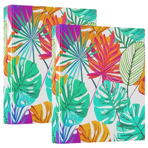 Benutzerdefinierte abstrakte bunte tropische Blätter, 3,8 cm, 3 Ringe, für 200 Blatt, Klemmbrett, Druck, runder Ringbuch, 31,5 x 27 x 6 cm, 1 Packung Benutzerdefinierte abstrakte bunte tropische Blätter, 3,8 cm, 3 Ringe, für 200 Blatt, Klemmbrett, Druck, runder Ringbuch, 31,5 x 27 x 6 cm, 1 Packung von Joitme