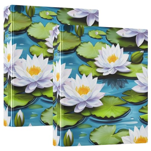 Benutzerdefinierte elegante weiße Lotusblumen, 3,8 cm, 3 Ringe, für 200 Blatt, Notizbuch, Druck, runder Ringbuch, 31,5 x 27 x 6 cm, 1 Packung Benutzerdefinierte elegante weiße Lotusblumen, 3,8 cm, 3 Ringe, für 200 Blatt, Notizbuch, Druck, runder Ringbuch, 31,5 x 27 x 6 cm, 1 Packung von Joitme