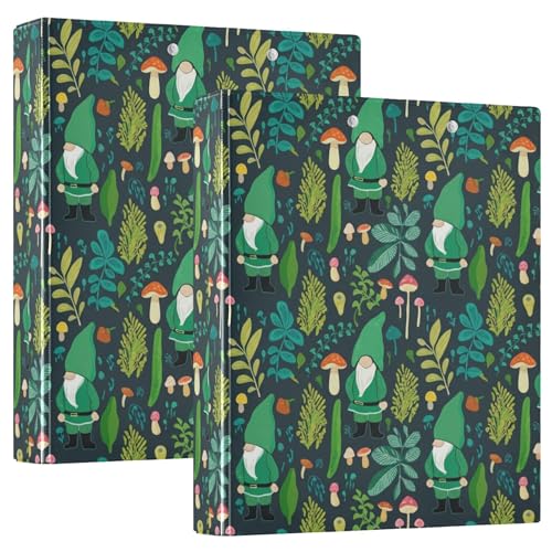 Benutzerdefinierte kapriziöse Gartenzwerge grün 3 Ring Ordner 1,5 Zoll Platz für 200 Blatt Mappen, Portfolio, niedliche runde Ordner, 31,5 x 27 x 6 cm, 2 Stück Benutzerdefinierte kapriziöse Gartenzwerge grün 3 Ring Ordner 1,5 Zoll Platz für 200 Blatt Mappen, Portfolio, niedliche runde Ordner, 31,5 x 27 x 6 cm, 2 Stück von Joitme