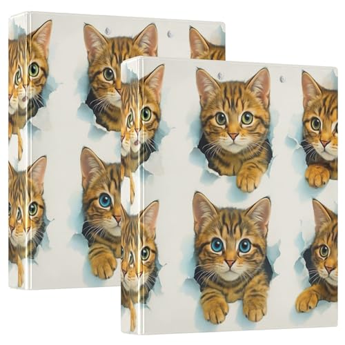Benutzerdefinierte mehrere süße getigerte Kätzchen, 3,8 cm Ordner, 3 Ringe für 200 Blatt, 3 Ringordner, Druck, runder Ring-Büroordner, 31,5 x 27 x 6 cm, 1 Packung Benutzerdefinierte mehrere süße getigerte Kätzchen, 3,8 cm Ordner, 3 Ringe für 200 Blatt, 3 Ringordner, Druck, runder Ring-Büroordner, 31,5 x 27 x 6 cm, 1 Packung von Joitme