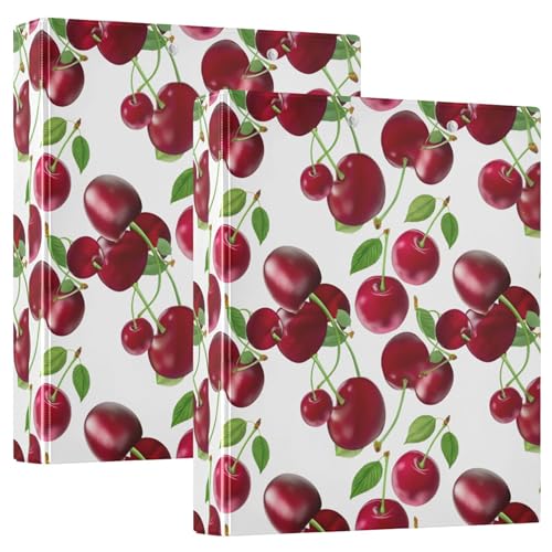 Benutzerdefinierte realistische dunkelrote Kirschen weiße 3-Ringbinder, 3,8 cm, für 200 Blatt, Klemmbrett-Binder, Druck, runder Ring, Playbill Binder, 31,5 x 27 x 6 cm, 1 Packung Benutzerdefinierte realistische dunkelrote Kirschen weiße 3-Ringbinder, 3,8 cm, für 200 Blatt, Klemmbrett-Binder, Druck, runder Ring, Playbill Binder, 31,5 x 27 x 6 cm, 1 Packung von Joitme
