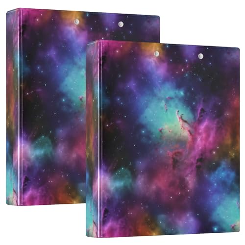 Benutzerdefinierter Weltraumnebel, bunte kosmische Wolken, 3,8 cm, für 200 Blatt, Notizbuch, niedlich, rund, Ringbuch, 31,5 x 27 x 6 cm, 2 Stück Benutzerdefinierter Weltraumnebel, bunte kosmische Wolken, 3,8 cm, für 200 Blatt, Notizbuch, niedlich, rund, Ringbuch, 31,5 x 27 x 6 cm, 2 Stück von Joitme