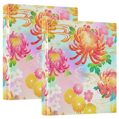 Bloom Petals Pastell-Ordner, 3,8 cm, 3 Ringe, für 200 Blatt, langlebiges Klemmbrett, runder Ring, Playbill Ordner, 31,5 x 27 x 6 cm, 2 Stück Bloom Petals Pastell-Ordner, 3,8 cm, 3 Ringe, für 200 Blatt, langlebiges Klemmbrett, runder Ring, Playbill Ordner, 31,5 x 27 x 6 cm, 2 Stück von Joitme
