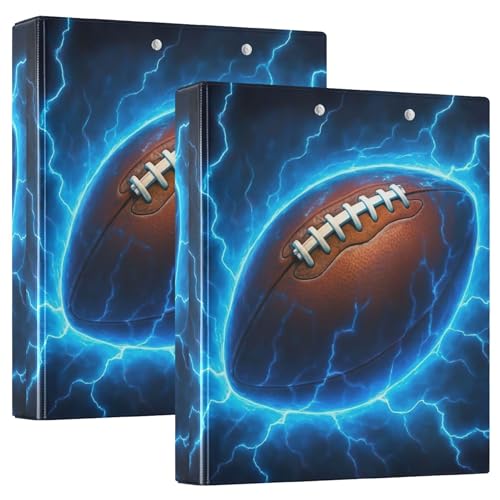 Blue Lightning American Football 3-Ringordner, 3,8 cm, für 200 Blatt, niedliche Portfolio-Mappen, Blumenmuster, runder Ringbuch, Büroordner, 31,5 x 27 x 6 cm, 1 Packung Blue Lightning American Football 3-Ringordner, 3,8 cm, für 200 Blatt, niedliche Portfolio-Mappen, Blumenmuster, runder Ringbuch, Büroordner, 31,5 x 27 x 6 cm, 1 Packung von Joitme