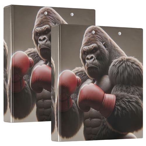 Boxing Gorilla-Ordner, 3,8 cm, 3 Ringe, 200 Blatt, niedliches Klemmbrett, Blumenmuster, rund, Büroordner, 31,5 x 27 x 6 cm, 1 Stück Boxing Gorilla-Ordner, 3,8 cm, 3 Ringe, 200 Blatt, niedliches Klemmbrett, Blumenmuster, rund, Büroordner, 31,5 x 27 x 6 cm, 1 Stück von Joitme