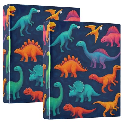 Bunte Dinosaurier-Ringbücher, 3,8 cm, für 200 Blatt, niedliches Klemmbrett, Blumenmuster, rund, 31,5 x 27 x 6 cm, 1 Stück Bunte Dinosaurier-Ringbücher, 3,8 cm, für 200 Blatt, niedliches Klemmbrett, Blumenmuster, rund, 31,5 x 27 x 6 cm, 1 Stück von Joitme