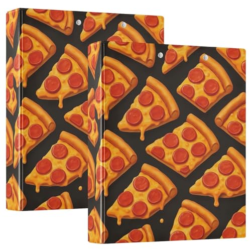 Cartoon-Scheiben, Pizza-Schwarz, 3,8 cm, 3-Ringordner, für 200 Blatt, niedliches Klemmbrett, Blumenmuster, rund, Ringbuch, 31,5 x 27 x 6 cm, 1 Stück Cartoon-Scheiben, Pizza-Schwarz, 3,8 cm, 3-Ringordner, für 200 Blatt, niedliches Klemmbrett, Blumenmuster, rund, Ringbuch, 31,5 x 27 x 6 cm, 1 Stück von Joitme
