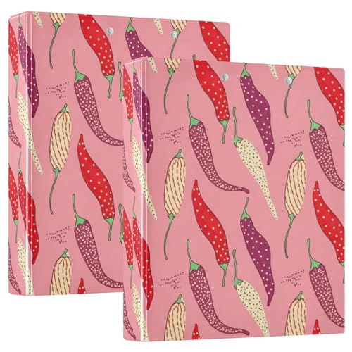 Custom Dot Chili Pink 3 Ringbücher für 200 Blatt Notizbuch, niedlich, rund, 31,5 x 27 x 6 cm, 2 Stück Custom Dot Chili Pink 3 Ringbücher für 200 Blatt Notizbuch, niedlich, rund, 31,5 x 27 x 6 cm, 2 Stück von Joitme