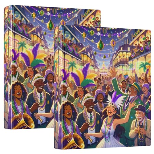 Custom Festive Mardi Gras Carnival Drei-Ringbuch, 3,8 cm, für 200 Blatt, 3 Ringordner, Druck, runder Ringbuch, 31,5 x 27 x 6 cm, 1 Packung Custom Festive Mardi Gras Carnival Drei-Ringbuch, 3,8 cm, für 200 Blatt, 3 Ringordner, Druck, runder Ringbuch, 31,5 x 27 x 6 cm, 1 Packung von Joitme
