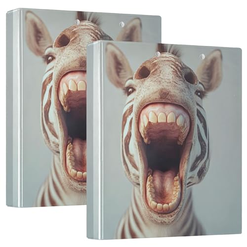 Custom Funny Laughing Zebra Expression 3,8 cm 3-Ringordner für 200 Blatt Ordner, Portfolio, niedlicher runder Ringordner, 31,5 x 27 x 6 cm, 2 Stück Custom Funny Laughing Zebra Expression 3,8 cm 3-Ringordner für 200 Blatt Ordner, Portfolio, niedlicher runder Ringordner, 31,5 x 27 x 6 cm, 2 Stück von Joitme