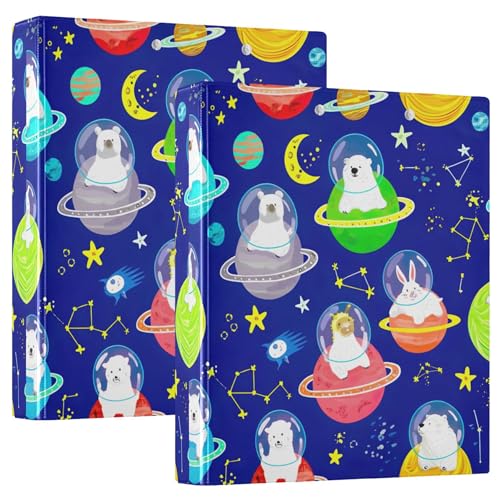 Cute Animals Planet Blue 3-Ringbuch, 3,8 cm, für 200 Blatt, niedliches Klemmbrett, runder Ringplaner, 31,5 x 27 x 6 cm, 1 Packung Cute Animals Planet Blue 3-Ringbuch, 3,8 cm, für 200 Blatt, niedliches Klemmbrett, runder Ringplaner, 31,5 x 27 x 6 cm, 1 Packung von Joitme
