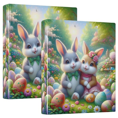 Cute Bunny Friends Bunte Wiesenbinder, 3,8 cm, 3 Ringe, für 200 Blatt, niedliches Klemmbrett, runder Ring, Rezeptbuch, 31,5 x 27 x 6 cm, 2 Stück Cute Bunny Friends Bunte Wiesenbinder, 3,8 cm, 3 Ringe, für 200 Blatt, niedliches Klemmbrett, runder Ring, Rezeptbuch, 31,5 x 27 x 6 cm, 2 Stück von Joitme