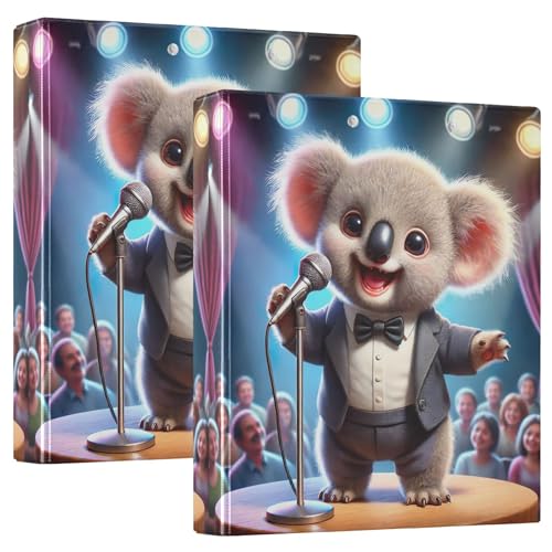 Dapper Koala-Smoking-Konzert-Ordner, 3,8 cm, 3 Ringe, 200 Blatt, Klemmbrett, runder Ring, Rezeptbuch, 31,5 x 27 x 6 cm, 2 Stück Dapper Koala-Smoking-Konzert-Ordner, 3,8 cm, 3 Ringe, 200 Blatt, Klemmbrett, runder Ring, Rezeptbuch, 31,5 x 27 x 6 cm, 2 Stück von Joitme