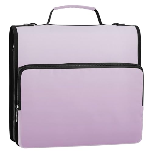 Dokumentenmappe, 3,8 cm, 3 Ringe, strapazierfähig, Magnolien-Clematis, Farbverlauf, Ombré-Reißverschluss, Organizer, mehrere Taschen, große Portfolio-Ordner, Schulmappe mit Schultergurt Dokumentenmappe, 3,8 cm, 3 Ringe, strapazierfähig, Magnolien-Clematis, Farbverlauf, Ombré-Reißverschluss, Organizer, mehrere Taschen, große Portfolio-Ordner, Schulmappe mit Schultergurt von Joitme