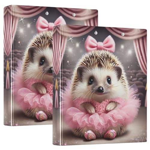 Entzückende Igel Ballerina 3 Ringe 1,5 Zoll Ordner bietet Platz für 200 Blatt niedliche Aktenkoffer Floral Runde Ring Büroklammer, 31,5 x 27 x 6 cm, 1 Pack Entzückende Igel Ballerina 3 Ringe 1,5 Zoll Ordner bietet Platz für 200 Blatt niedliche Aktenkoffer Floral Runde Ring Büroklammer, 31,5 x 27 x 6 cm, 1 Pack von Joitme