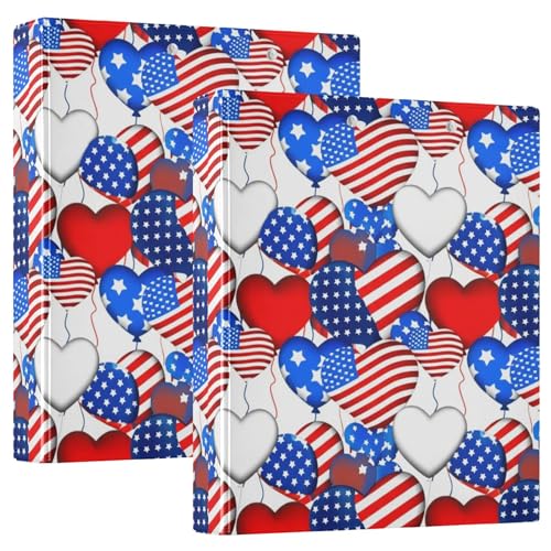 Heart Balloons Patriotic America 3-Ringbuch, 3,8 cm, für 200 Blatt, niedliche Portfolio-Mappen, Blumenmuster, rund, Präsentationsbuch, 31,5 x 27 x 6 cm, 1 Stück Heart Balloons Patriotic America 3-Ringbuch, 3,8 cm, für 200 Blatt, niedliche Portfolio-Mappen, Blumenmuster, rund, Präsentationsbuch, 31,5 x 27 x 6 cm, 1 Stück von Joitme