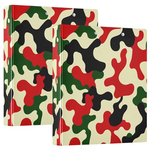 Individuelle Camouflage-Ordner mit 3 Ringen, für 200 Blatt, Klemmbrett, niedlich, rund, 31,5 x 27 x 6 cm, 2 Stück Individuelle Camouflage-Ordner mit 3 Ringen, für 200 Blatt, Klemmbrett, niedlich, rund, 31,5 x 27 x 6 cm, 2 Stück von Joitme