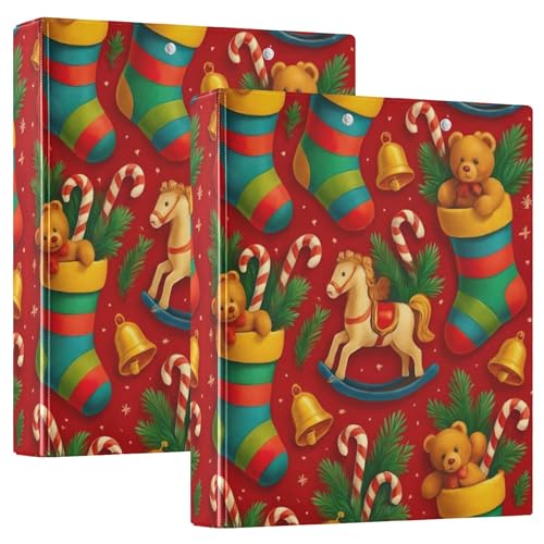 Individuelle Weihnachtsstrümpfe, Zuckerstangen, 3,8 cm, 3 Ringordner, für 200 Blatt, Portfolio-Ringdruck, runder Ringbuch, 31,5 x 27 x 6 cm, 1 Stück Individuelle Weihnachtsstrümpfe, Zuckerstangen, 3,8 cm, 3 Ringordner, für 200 Blatt, Portfolio-Ringdruck, runder Ringbuch, 31,5 x 27 x 6 cm, 1 Stück von Joitme