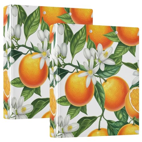 Individuelle lebende weiße Blumen Orange, 3 Ringordner 3,5 cm, Platz für 200 Blatt, Mappen, niedlicher runder Ordner, 31,5 x 27 x 6 cm, 2 Stück Individuelle lebende weiße Blumen Orange, 3 Ringordner 3,5 cm, Platz für 200 Blatt, Mappen, niedlicher runder Ordner, 31,5 x 27 x 6 cm, 2 Stück von Joitme