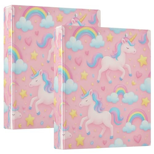 Individuelle niedliche Einhorn-Regenbögen, 3 Ringordner, 3,8 cm, für 200 Blatt, Notizbuch, Ordner, Druck, runder Ring, Büroordner, 31,5 x 27 x 6 cm, 1 Packung Individuelle niedliche Einhorn-Regenbögen, 3 Ringordner, 3,8 cm, für 200 Blatt, Notizbuch, Ordner, Druck, runder Ring, Büroordner, 31,5 x 27 x 6 cm, 1 Packung von Joitme