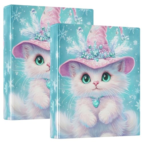 Klemmbrett mit weißer Katze, 3,8 cm, 3 Ringe, 200 Blatt, Muster, Klemmbrett, Ringbuch, 31,5 x 27 x 6 cm, 1 Stück Klemmbrett mit weißer Katze, 3,8 cm, 3 Ringe, 200 Blatt, Muster, Klemmbrett, Ringbuch, 31,5 x 27 x 6 cm, 1 Stück von Joitme