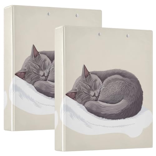Kundenspezifische graue Katzen-Ordner, 3,8 cm, 3 Ringe, für 200 Blatt, Portfolio-Mappen, Druck, runder Ring, Präsentationsbuch, 31,5 x 27 x 6 cm, 1 Packung Kundenspezifische graue Katzen-Ordner, 3,8 cm, 3 Ringe, für 200 Blatt, Portfolio-Mappen, Druck, runder Ring, Präsentationsbuch, 31,5 x 27 x 6 cm, 1 Packung von Joitme